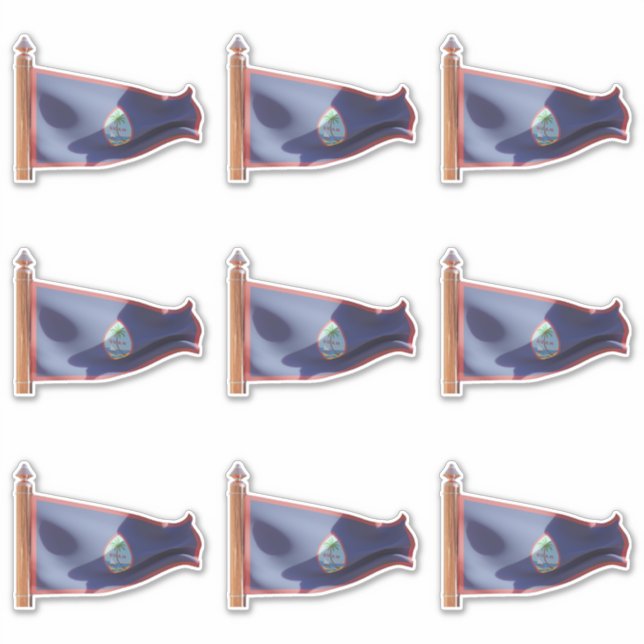 Flagge von Guam Aufkleber (Vorderseite)