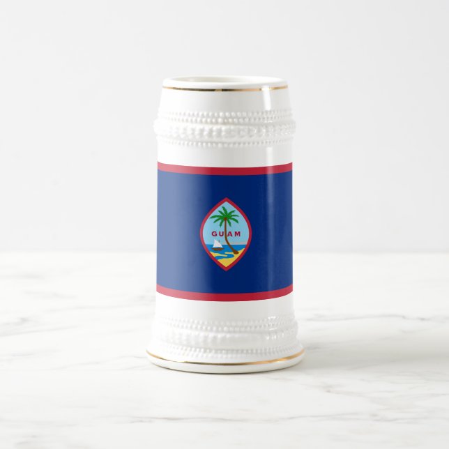 Flagge von Guam Bierglas (Mittel)
