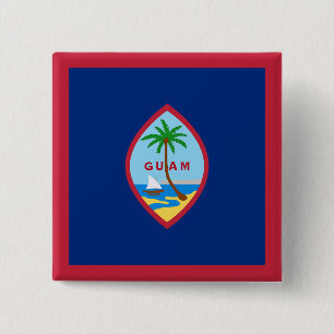Flagge von Guam Button
