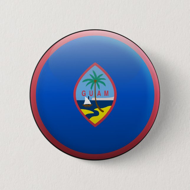 Flagge von Guam Button (Vorderseite)