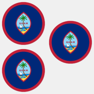 Flagge von Guam Etiketten