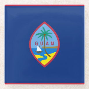 Flagge von Guam Glasuntersetzer