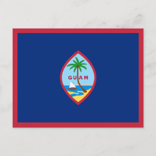 Flagge von Guam Postkarte