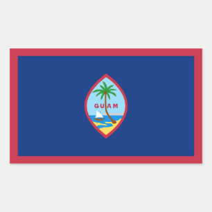 Flagge von Guam Rechteckiger Aufkleber
