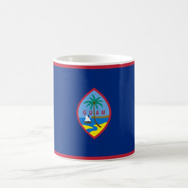 Flagge von Guam-Tasse Kaffeetasse (Mittel)