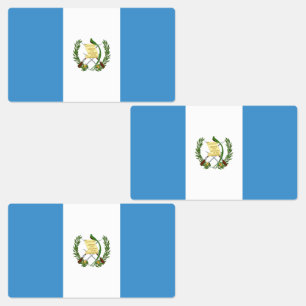 Flagge von Guatemala Etiketten
