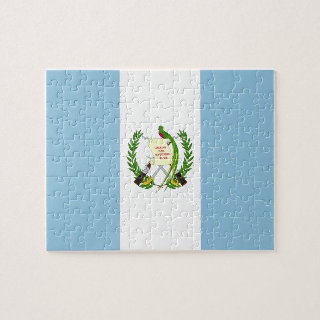 Flagge von Guatemala Puzzle (Horizontal)
