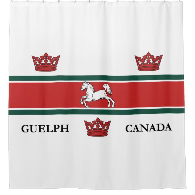 Flagge von Guelph (Ontario, Kanada) Duschvorhang (Vorderseite)