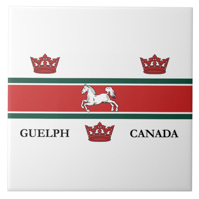 Flagge von Guelph (Ontario, Kanada) Fliese (Vorderseite)