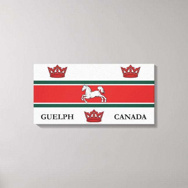 Flagge von Guelph (Ontario, Kanada) Leinwanddruck (Vorderseite)