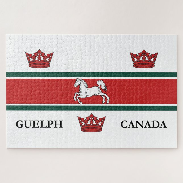 Flagge von Guelph (Ontario, Kanada) Puzzle (Horizontal)
