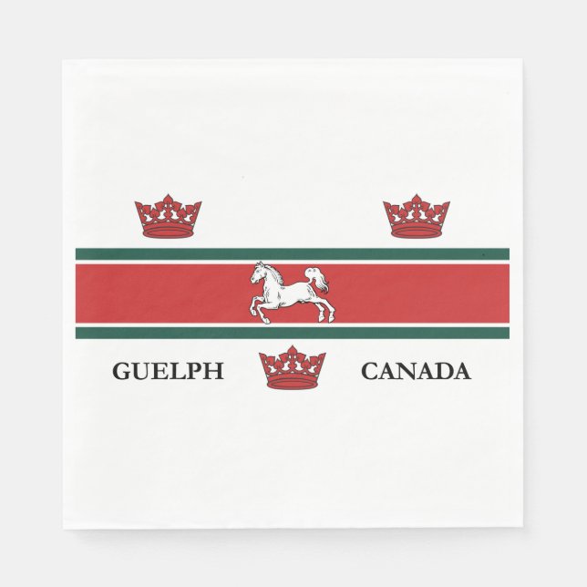 Flagge von Guelph (Ontario, Kanada) Serviette (Vorderseite)