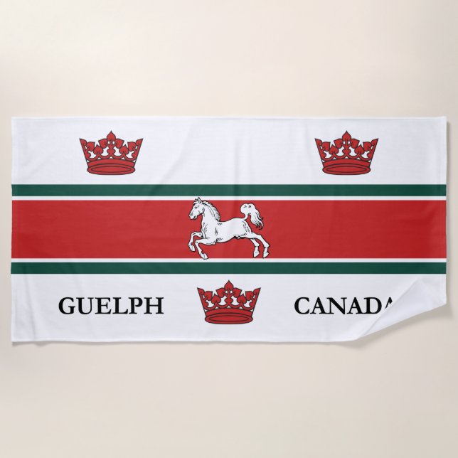 Flagge von Guelph (Ontario, Kanada) Strandtuch (Vorderseite)