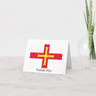 Flagge von Guernsey Dankeskarte