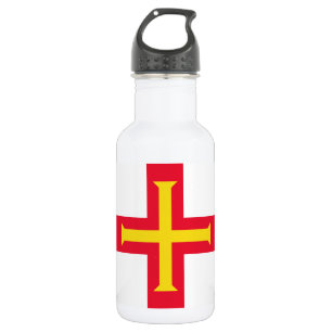 Flagge von Guernsey Edelstahlflasche