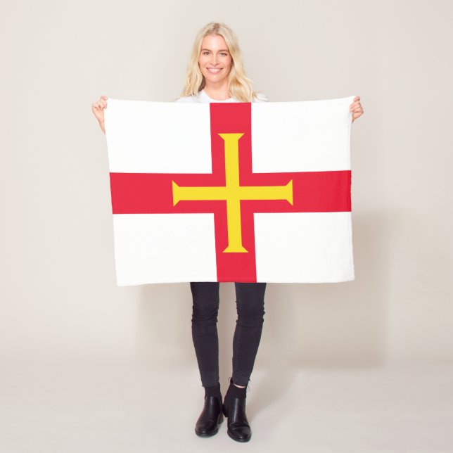 Flagge von Guernsey Fleecedecke (Beispiel)