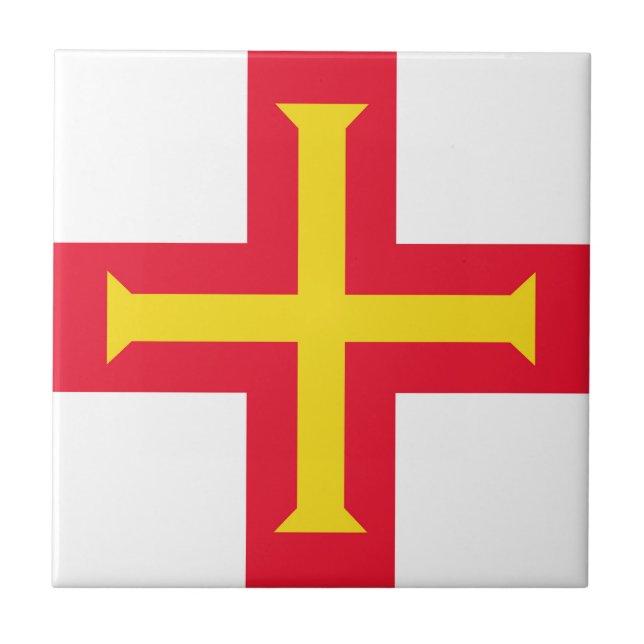 Flagge von Guernsey Fliese (Vorderseite)