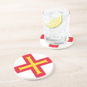 Flagge von Guernsey Getränkeuntersetzer