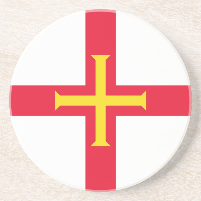Flagge von Guernsey Getränkeuntersetzer (Vorne)