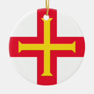Flagge von Guernsey Keramik Ornament