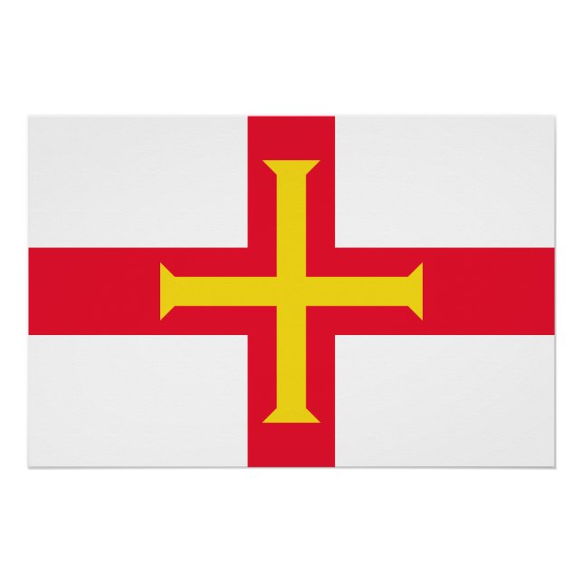 Flagge von Guernsey Poster (Vorderseite)