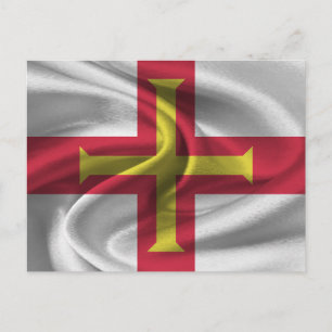 Flagge von Guernsey Postkarte