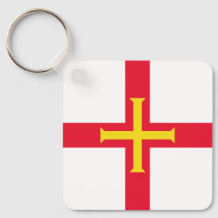 Flagge von Guernsey Schlüsselanhänger