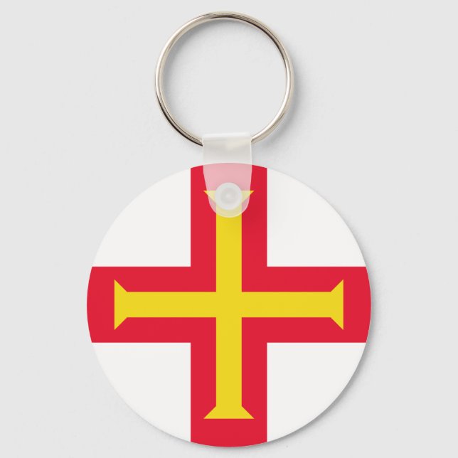 Flagge von Guernsey Schlüsselanhänger (Vorderseite)