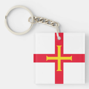 Flagge von Guernsey Schlüsselanhänger