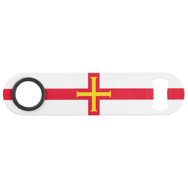 Flagge von Guernsey Speed Flaschenöffner (Vorderseite (Horizontal))