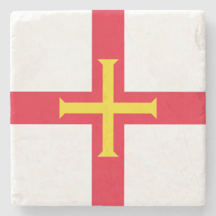 Flagge von Guernsey Steinuntersetzer