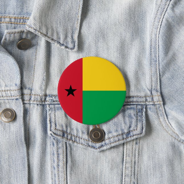 Flagge von Guinea-Bissau Button (Beispiel)