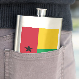 Flagge von Guinea-Bissau Flachmann