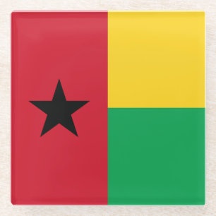 Flagge von Guinea-Bissau Glasuntersetzer