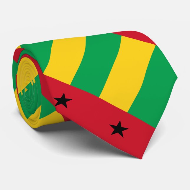 Flagge von Guinea-Bissau Krawatte (Gerollt)