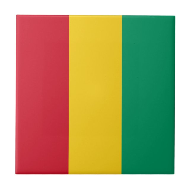 Flagge von Guinea Fliese (Vorderseite)