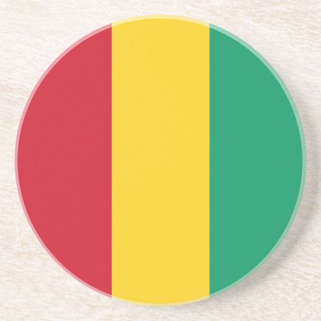 Flagge von Guinea Getränkeuntersetzer (Vorne)
