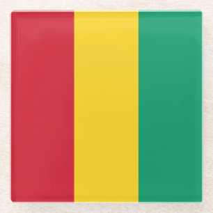 Flagge von Guinea Glasuntersetzer