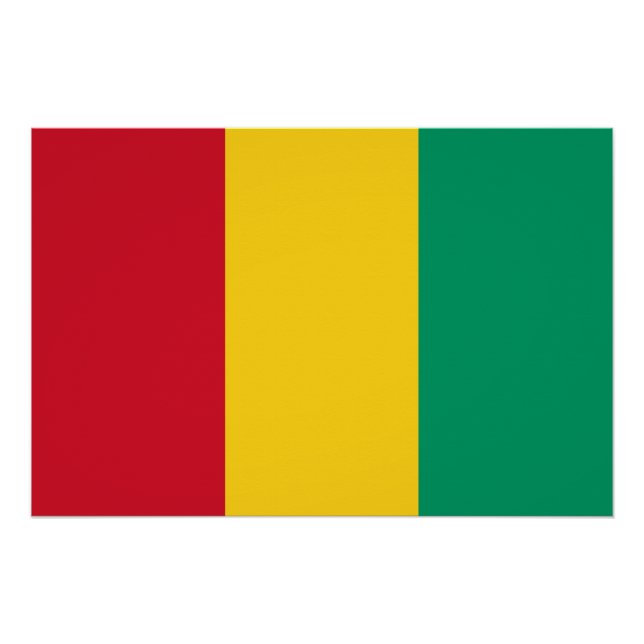 Flagge von Guinea Poster (Vorderseite)