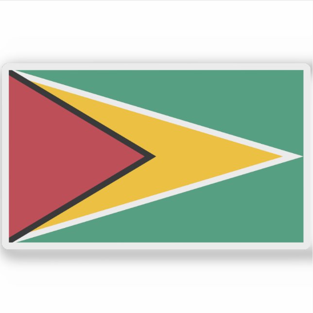 Flagge von Guyana Aufkleber (Vorderseite)