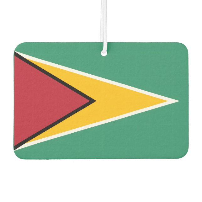 Flagge von Guyana Autolufterfrischer (Vorderseite)