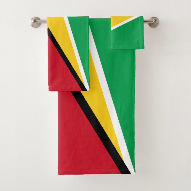 Flagge von Guyana Badhandtuch Set (Insitu)