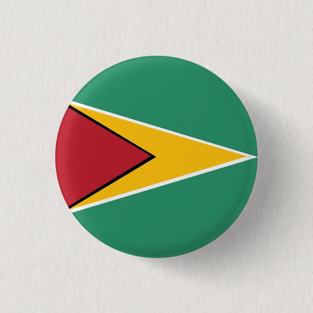 Flagge von Guyana Button (Vorderseite)