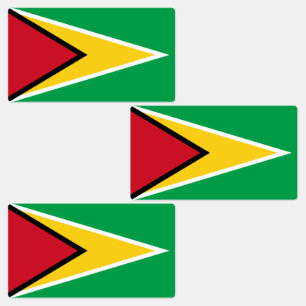 Flagge von Guyana Etiketten
