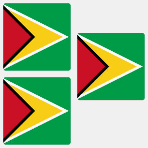 Flagge von Guyana Etiketten