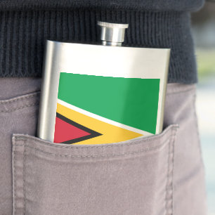 Flagge von Guyana Flachmann