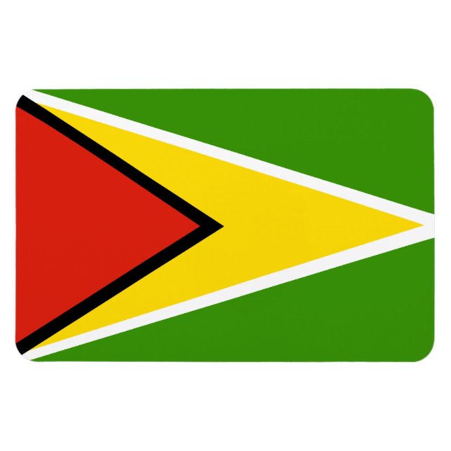 Flagge von Guyana Magnet (Horizontal)