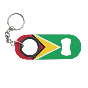 Flagge von Guyana Mini Flaschenöffner