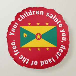 Flagge von Guyana Nationalhymne Rot Grün Gelb Rundes Kissen
