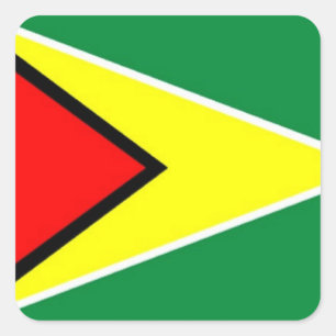Flagge von Guyana Quadratischer Aufkleber